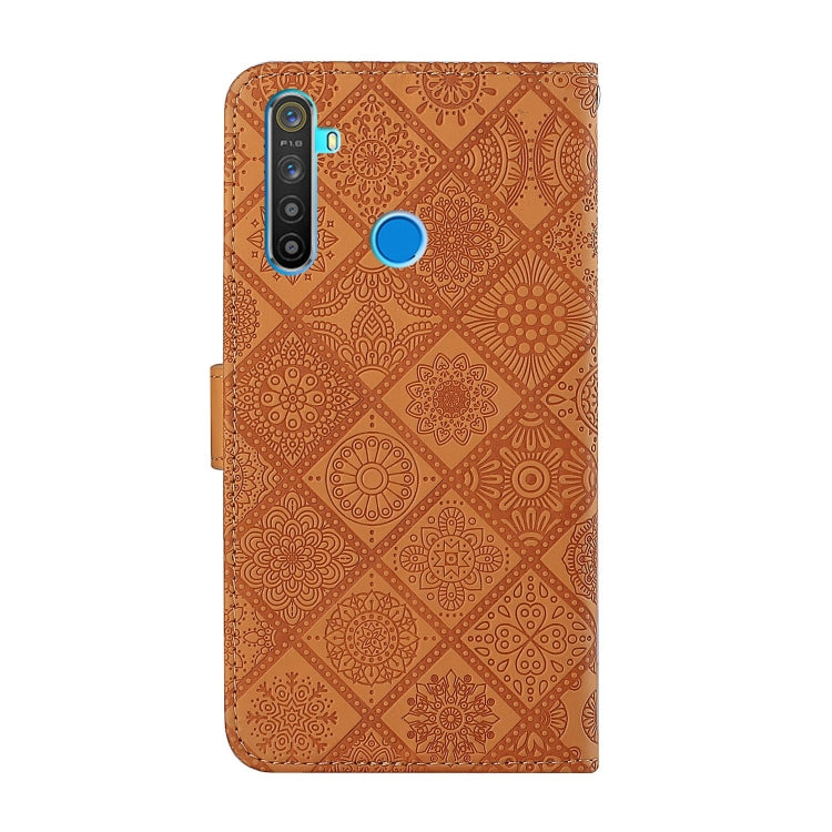 For OPPO Realme 5 Pro Ethnic Style Embossed Pattern Horizontal Flip Leather Case with Holder & Card Slots & Wallet & Lanyard