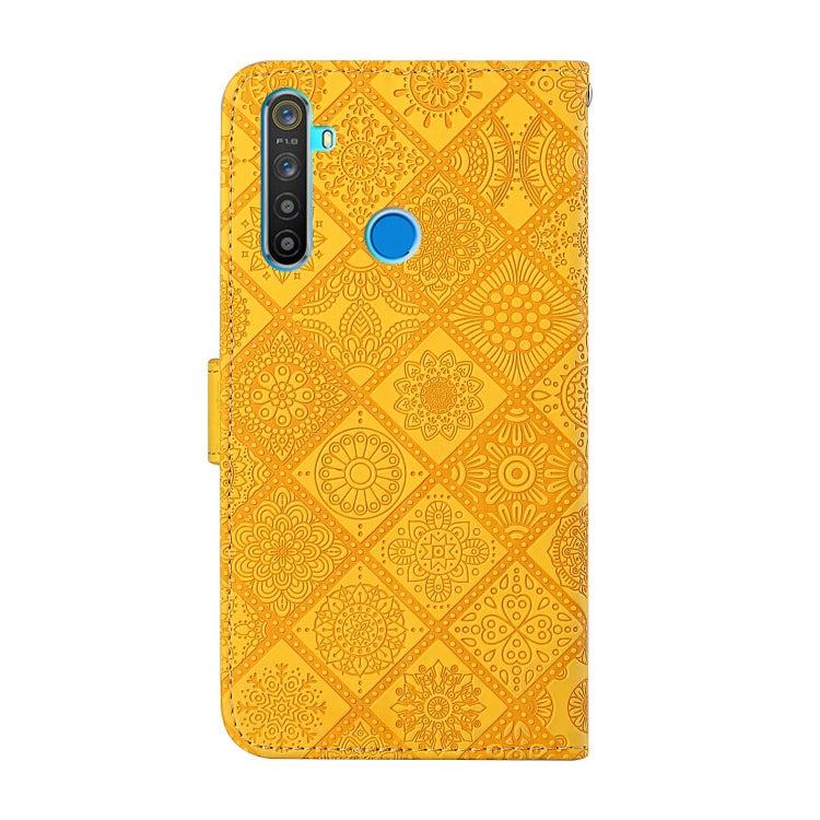 For OPPO Realme 5 Pro Ethnic Style Embossed Pattern Horizontal Flip Leather Case with Holder & Card Slots & Wallet & Lanyard
