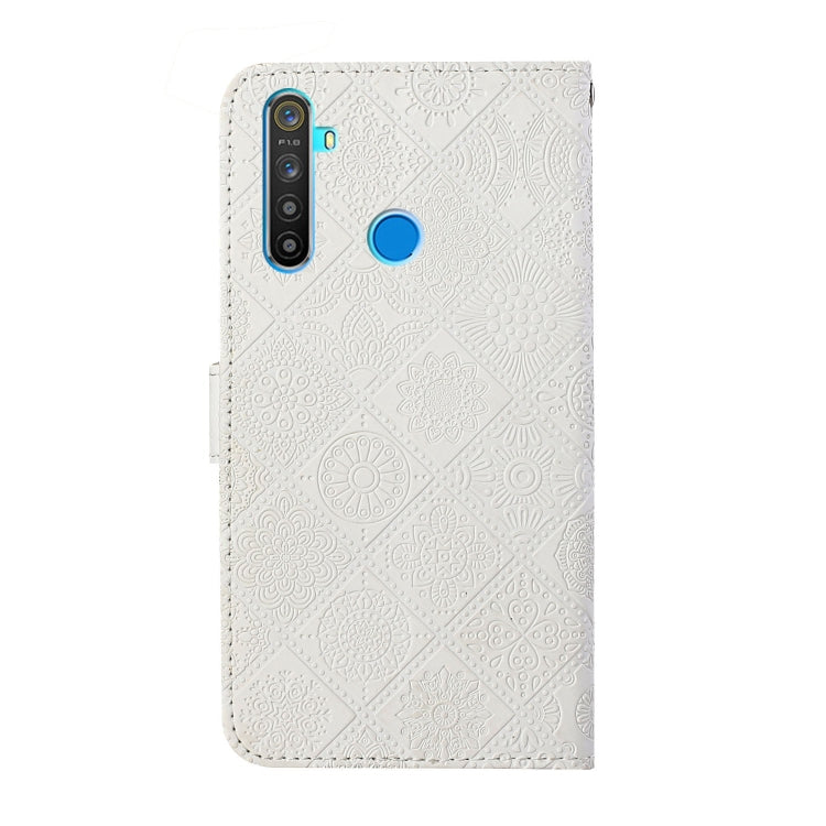 For OPPO Realme 5 Pro Ethnic Style Embossed Pattern Horizontal Flip Leather Case with Holder & Card Slots & Wallet & Lanyard