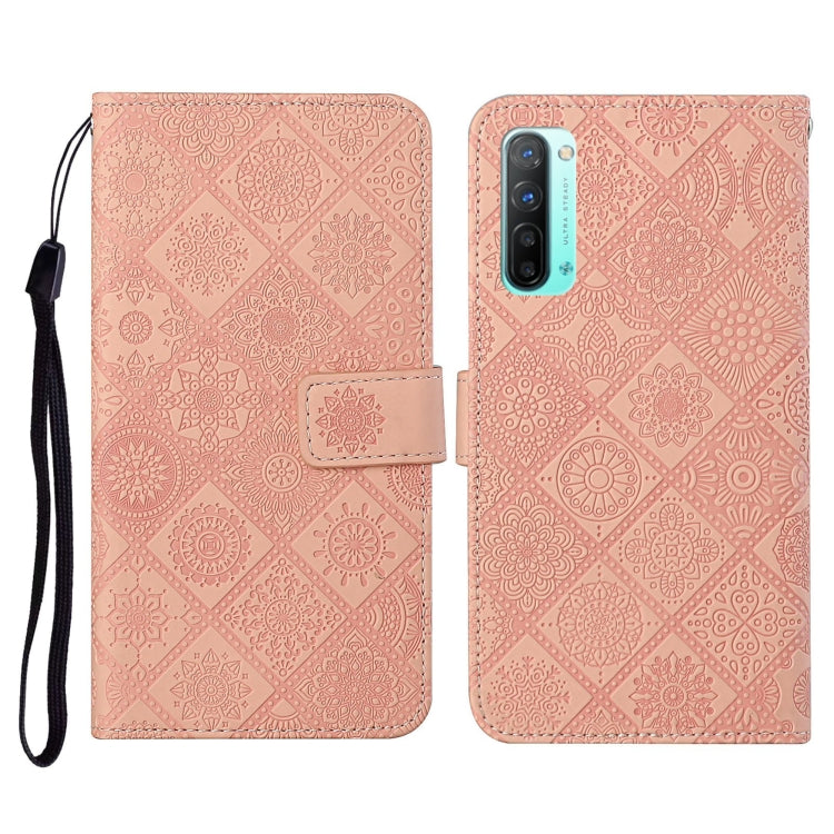 For OPPO Reno3 Ethnic Style Embossed Pattern Horizontal Flip Leather Case with Holder & Card Slots & Wallet & Lanyard