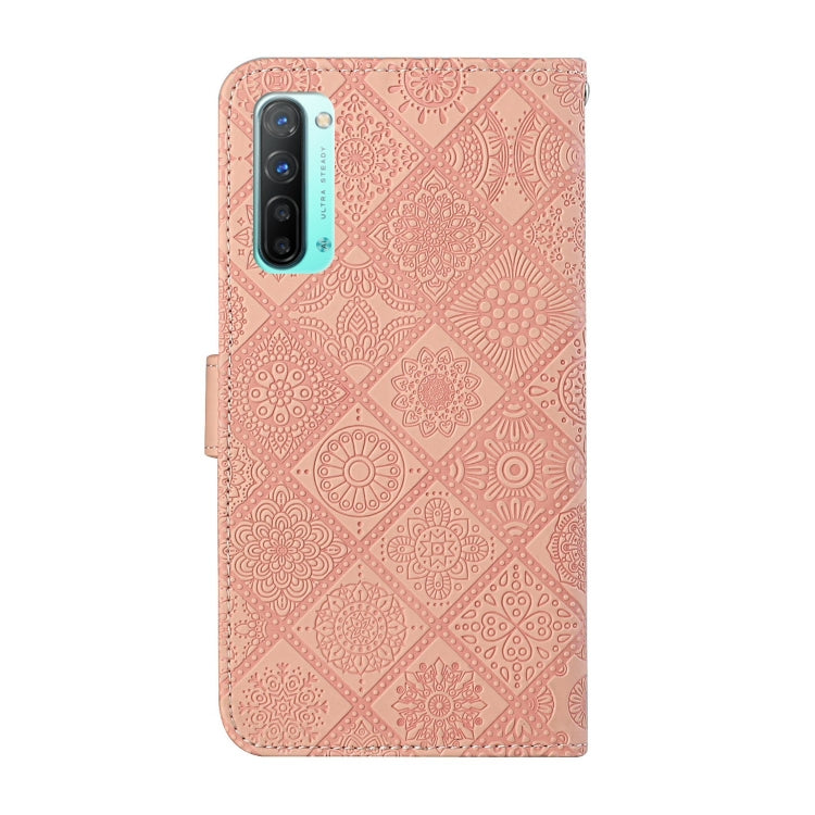For OPPO Reno3 Ethnic Style Embossed Pattern Horizontal Flip Leather Case with Holder & Card Slots & Wallet & Lanyard