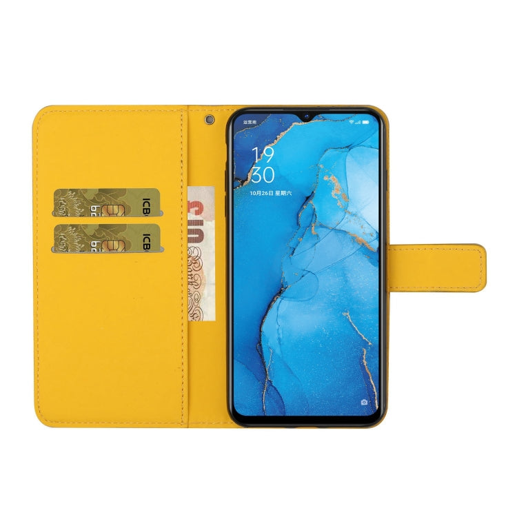 For OPPO Reno3 Ethnic Style Embossed Pattern Horizontal Flip Leather Case with Holder & Card Slots & Wallet & Lanyard