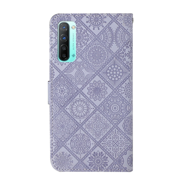 For OPPO Reno3 Ethnic Style Embossed Pattern Horizontal Flip Leather Case with Holder & Card Slots & Wallet & Lanyard