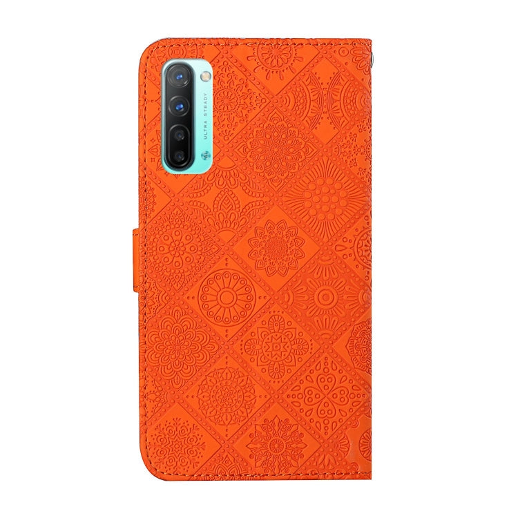 For OPPO Reno3 Ethnic Style Embossed Pattern Horizontal Flip Leather Case with Holder & Card Slots & Wallet & Lanyard
