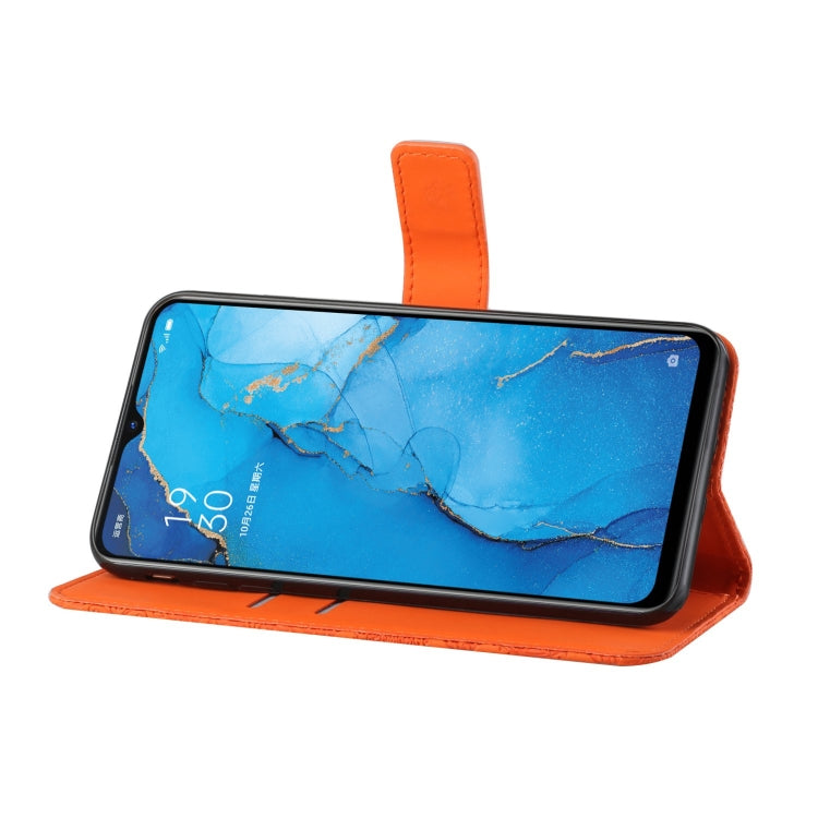 For OPPO Reno3 Ethnic Style Embossed Pattern Horizontal Flip Leather Case with Holder & Card Slots & Wallet & Lanyard