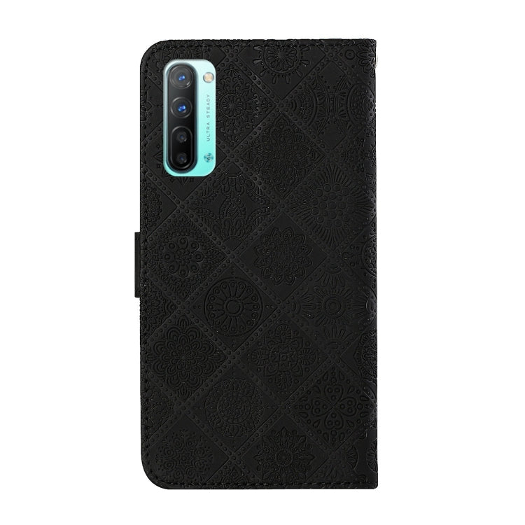 For OPPO Reno3 Ethnic Style Embossed Pattern Horizontal Flip Leather Case with Holder & Card Slots & Wallet & Lanyard
