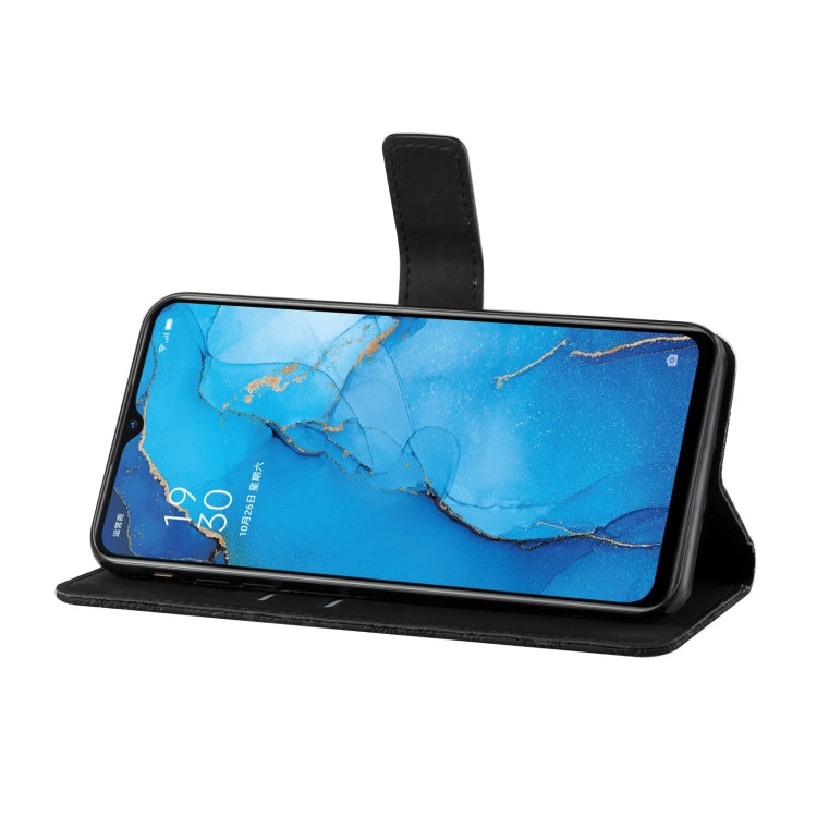 For OPPO Reno3 Ethnic Style Embossed Pattern Horizontal Flip Leather Case with Holder & Card Slots & Wallet & Lanyard