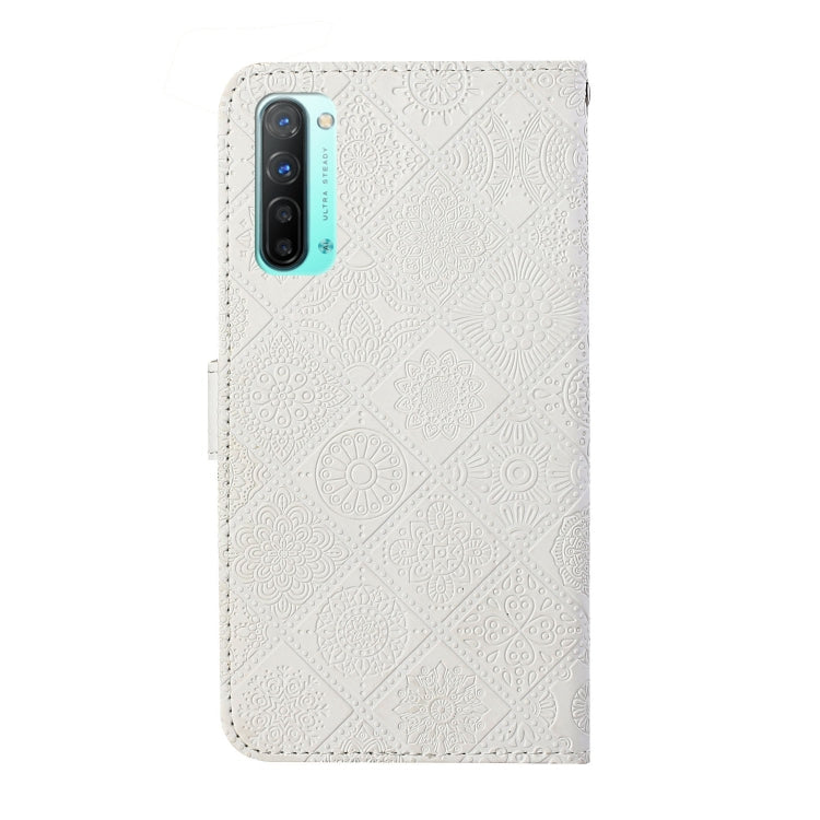For OPPO Reno3 Ethnic Style Embossed Pattern Horizontal Flip Leather Case with Holder & Card Slots & Wallet & Lanyard