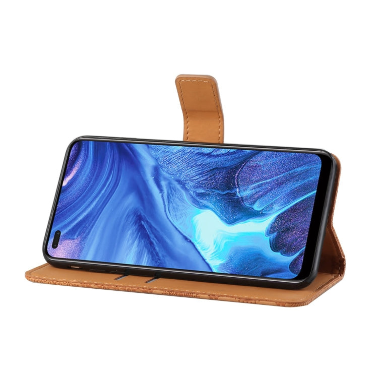 For OPPO Reno4 Ethnic Style Embossed Pattern Horizontal Flip Leather Case with Holder & Card Slots & Wallet & Lanyard