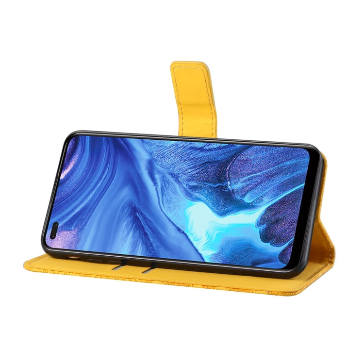 For OPPO Reno4 Ethnic Style Embossed Pattern Horizontal Flip Leather Case with Holder & Card Slots & Wallet & Lanyard