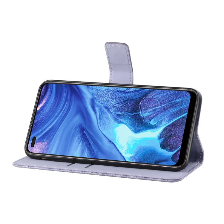 For OPPO Reno4 Ethnic Style Embossed Pattern Horizontal Flip Leather Case with Holder & Card Slots & Wallet & Lanyard