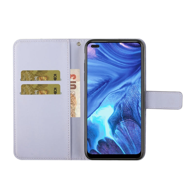 For OPPO Reno4 Ethnic Style Embossed Pattern Horizontal Flip Leather Case with Holder & Card Slots & Wallet & Lanyard