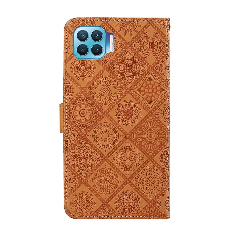 For OPPO Reno4 Lite Ethnic Style Embossed Pattern Horizontal Flip Leather Case with Holder & Card Slots & Wallet & Lanyard