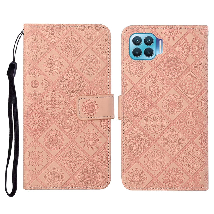 For OPPO Reno4 Lite Ethnic Style Embossed Pattern Horizontal Flip Leather Case with Holder & Card Slots & Wallet & Lanyard