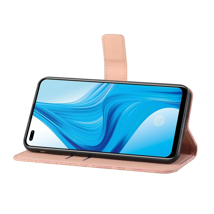 For OPPO Reno4 Lite Ethnic Style Embossed Pattern Horizontal Flip Leather Case with Holder & Card Slots & Wallet & Lanyard