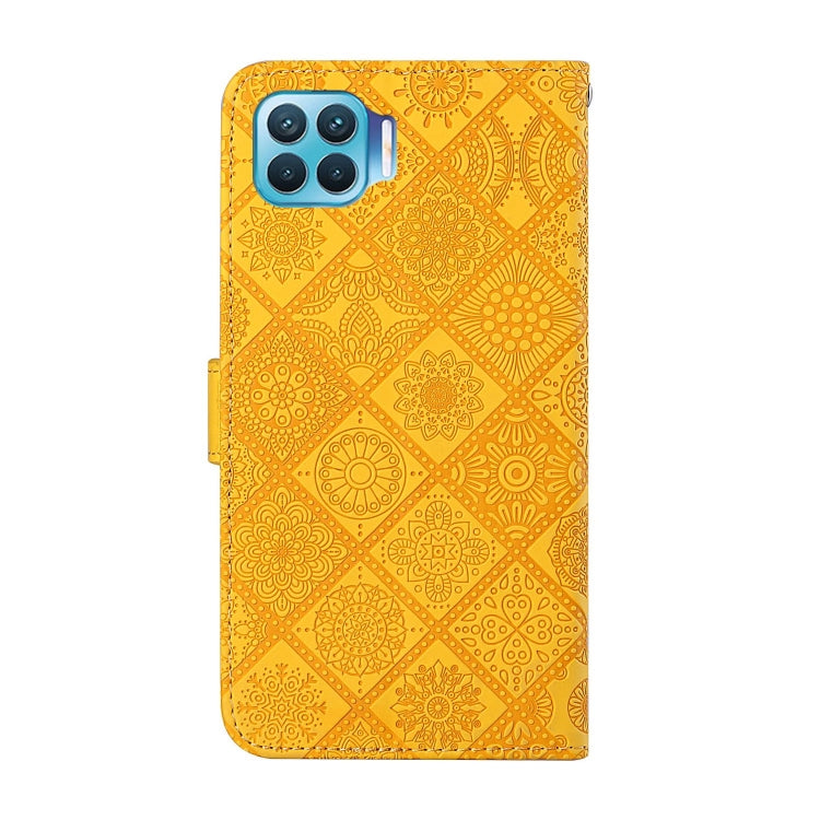 For OPPO Reno4 Lite Ethnic Style Embossed Pattern Horizontal Flip Leather Case with Holder & Card Slots & Wallet & Lanyard