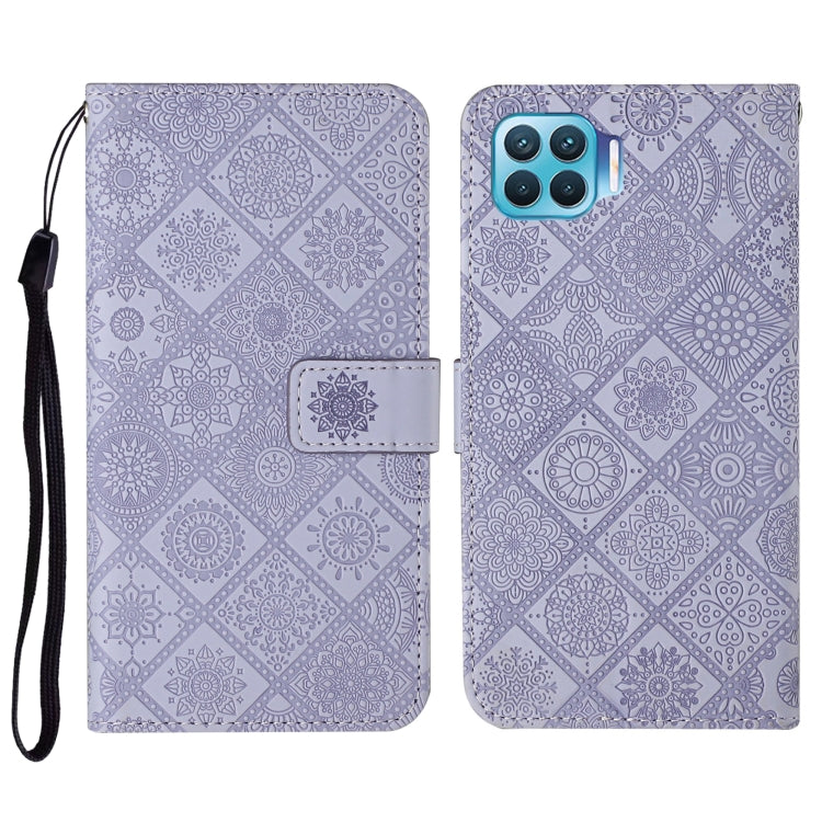 For OPPO Reno4 Lite Ethnic Style Embossed Pattern Horizontal Flip Leather Case with Holder & Card Slots & Wallet & Lanyard