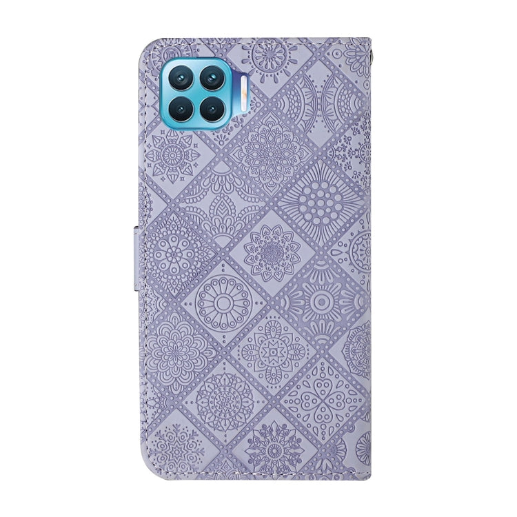For OPPO Reno4 Lite Ethnic Style Embossed Pattern Horizontal Flip Leather Case with Holder & Card Slots & Wallet & Lanyard