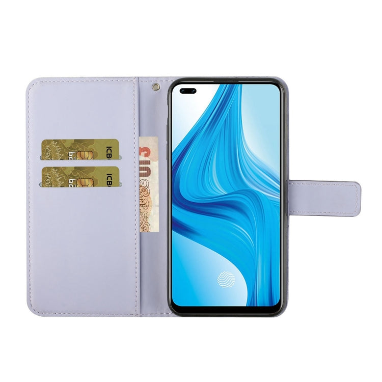 For OPPO Reno4 Lite Ethnic Style Embossed Pattern Horizontal Flip Leather Case with Holder & Card Slots & Wallet & Lanyard