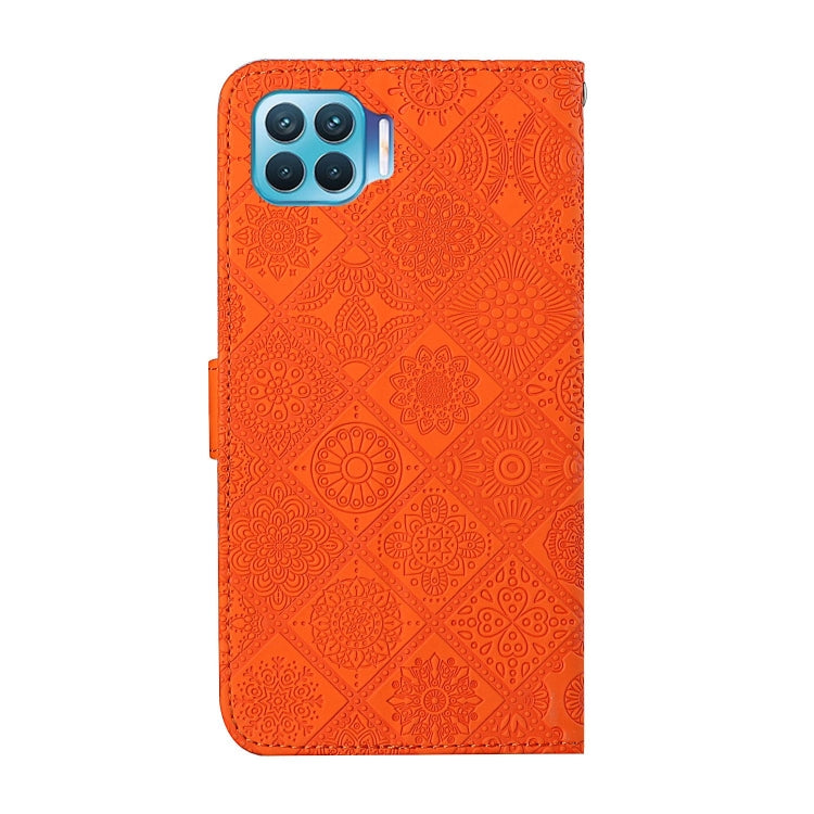 For OPPO Reno4 Lite Ethnic Style Embossed Pattern Horizontal Flip Leather Case with Holder & Card Slots & Wallet & Lanyard