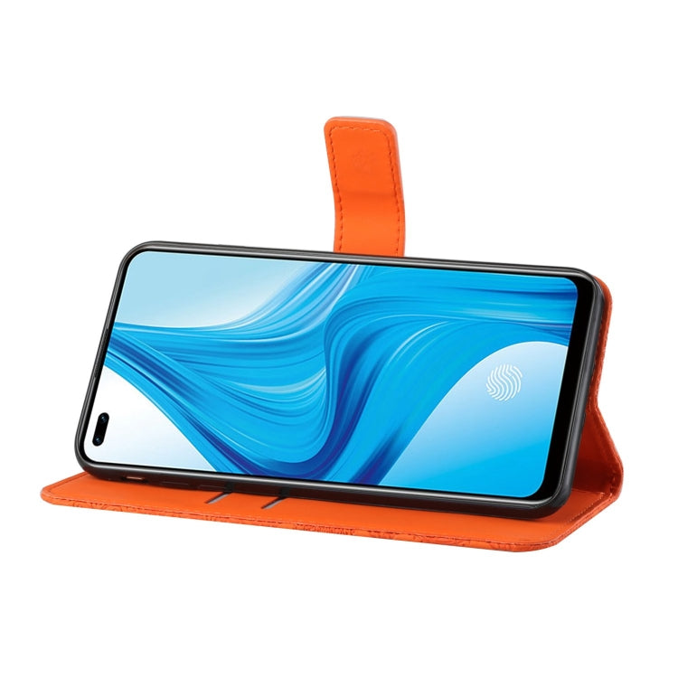 For OPPO Reno4 Lite Ethnic Style Embossed Pattern Horizontal Flip Leather Case with Holder & Card Slots & Wallet & Lanyard