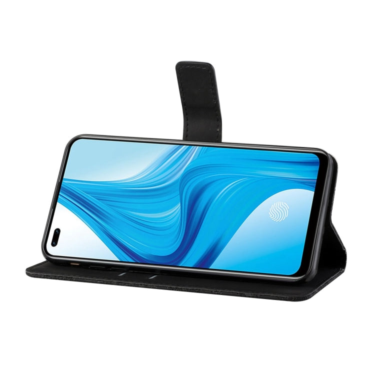 For OPPO Reno4 Lite Ethnic Style Embossed Pattern Horizontal Flip Leather Case with Holder & Card Slots & Wallet & Lanyard