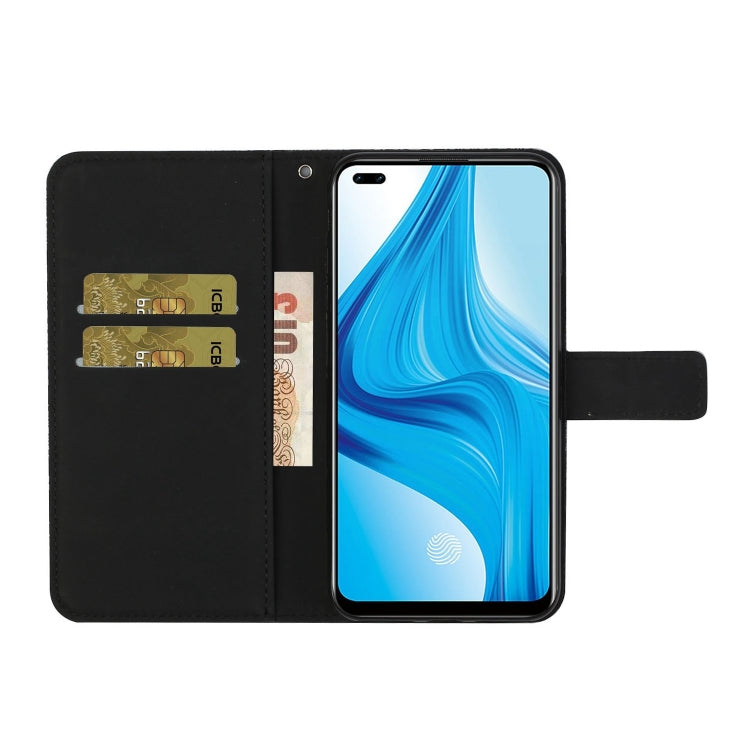 For OPPO Reno4 Lite Ethnic Style Embossed Pattern Horizontal Flip Leather Case with Holder & Card Slots & Wallet & Lanyard