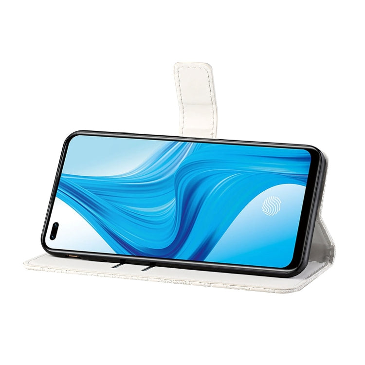 For OPPO Reno4 Lite Ethnic Style Embossed Pattern Horizontal Flip Leather Case with Holder & Card Slots & Wallet & Lanyard