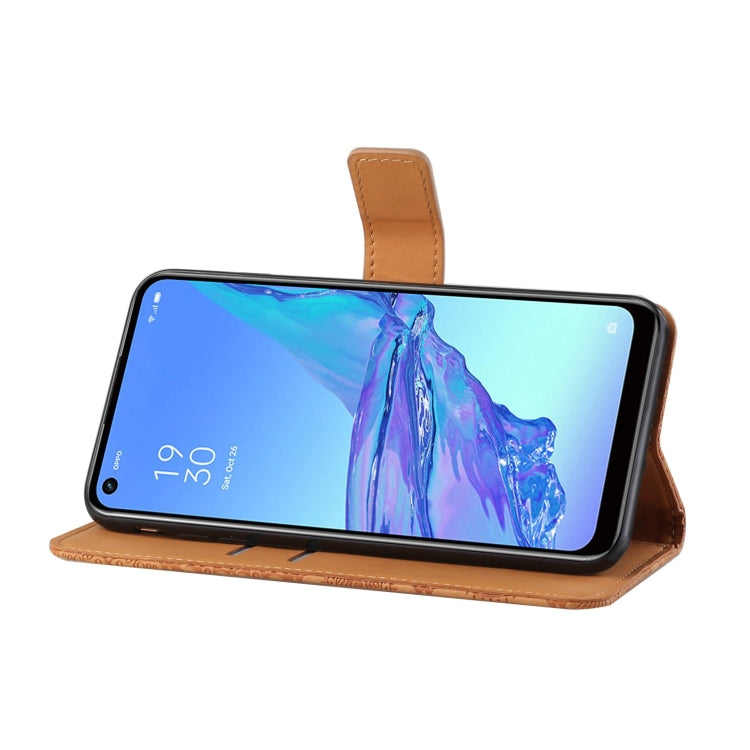 For OPPO Reno4 Pro Ethnic Style Embossed Pattern Horizontal Flip Leather Case with Holder & Card Slots & Wallet & Lanyard