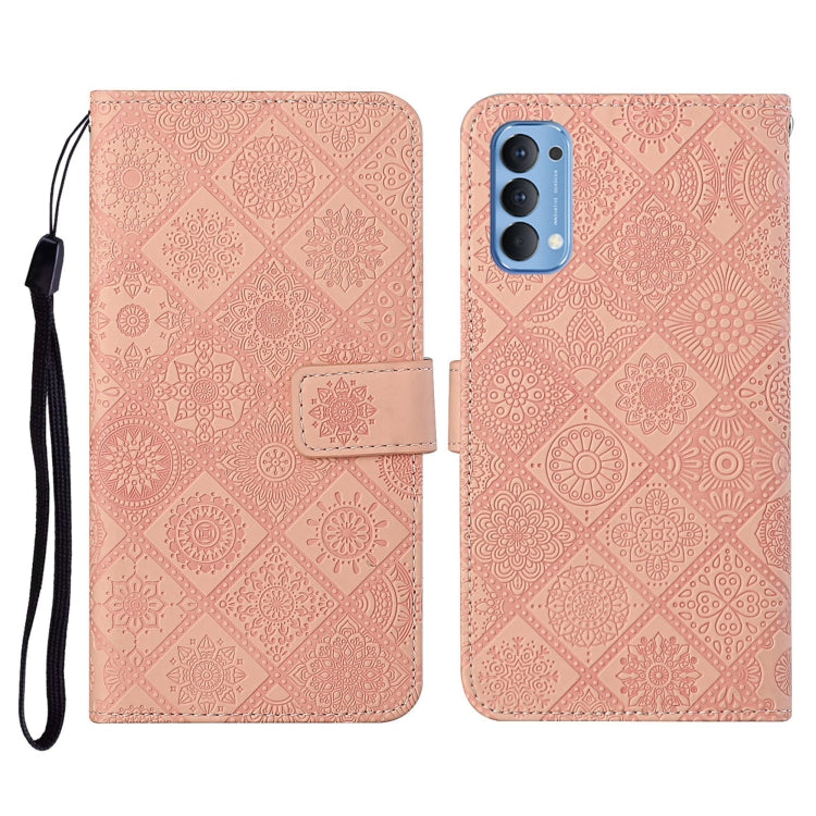 For OPPO Reno4 Pro Ethnic Style Embossed Pattern Horizontal Flip Leather Case with Holder & Card Slots & Wallet & Lanyard