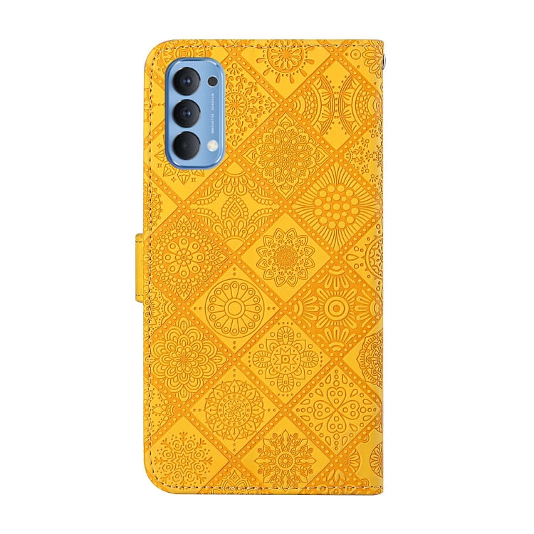 For OPPO Reno4 Pro Ethnic Style Embossed Pattern Horizontal Flip Leather Case with Holder & Card Slots & Wallet & Lanyard