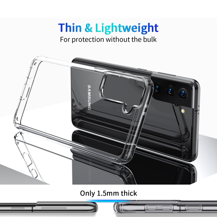 For Samsung Galaxy S21 Ultra 5G Shockproof Thickening Acrylic Protective Case(Transparent)