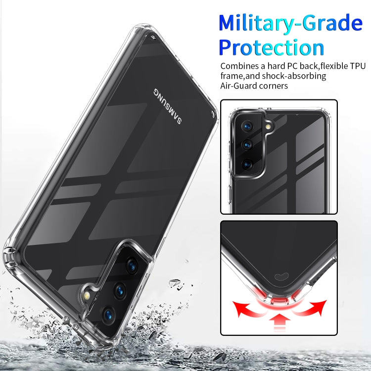 For Samsung Galaxy S21 Ultra 5G Shockproof Thickening Acrylic Protective Case(Transparent)