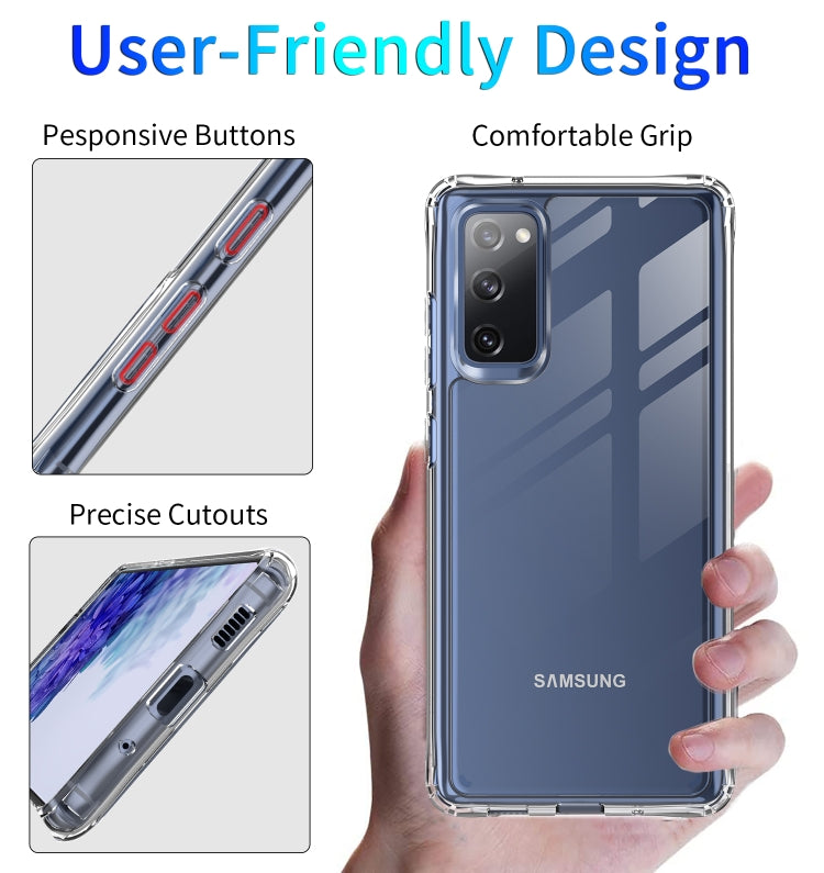 For Samsung Galaxy S20 FE Shockproof Thickening Acrylic Protective Case(Transparent)