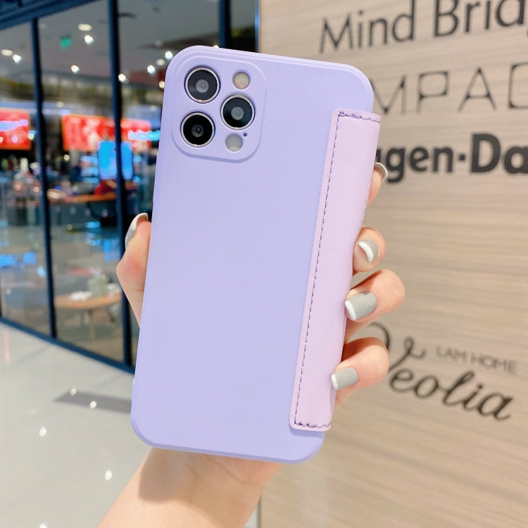 For iPhone 12 Pro Max Imitate Liquid Silicone Horizontal Flip Leather Case with Card Slots