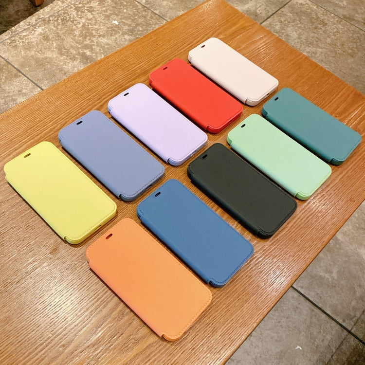 For iPhone 12 Pro Max Imitate Liquid Silicone Horizontal Flip Leather Case with Card Slots