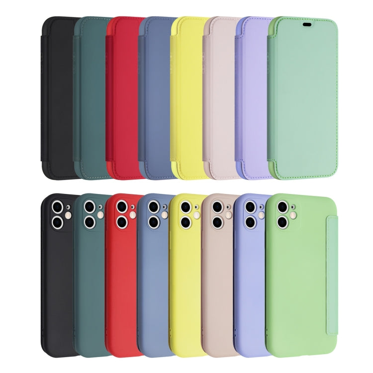 For iPhone 11 Imitate Liquid Silicone Horizontal Flip Leather Case with Card Slots