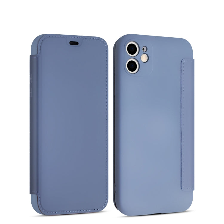 For iPhone 11 Imitate Liquid Silicone Horizontal Flip Leather Case with Card Slots