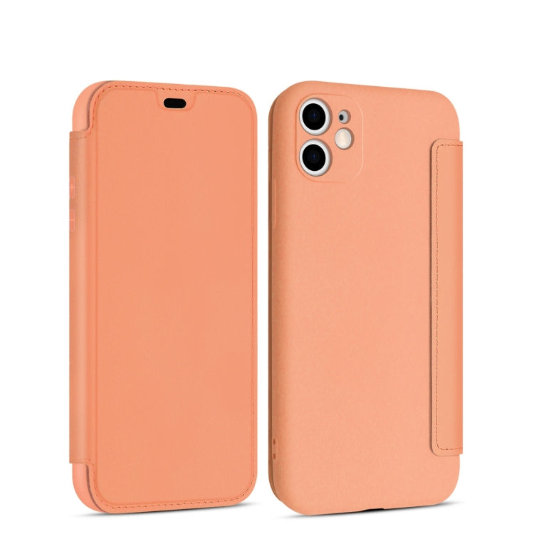 For iPhone 11 Pro Max Imitate Liquid Silicone Horizontal Flip Leather Case with Card Slots