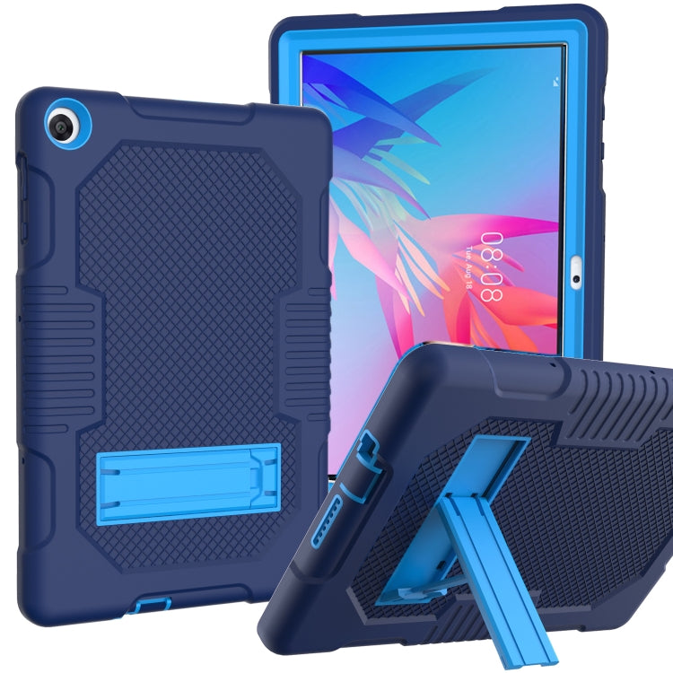 For Huawei MatePad T10 Contrast Color Robot Shockproof Silicone + PC Protective Case with Holder
