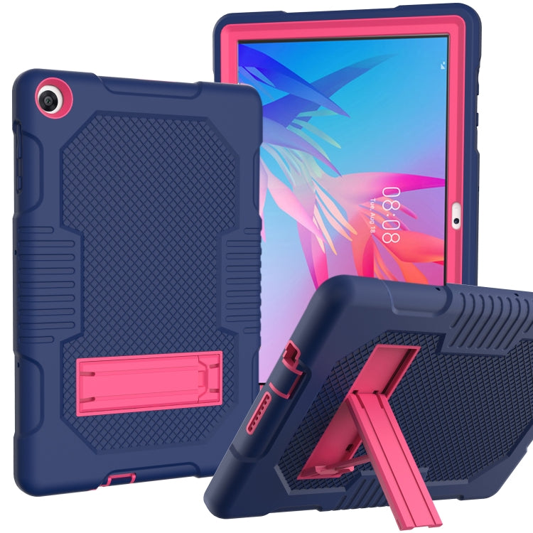For Huawei MatePad T10 Contrast Color Robot Shockproof Silicone + PC Protective Case with Holder