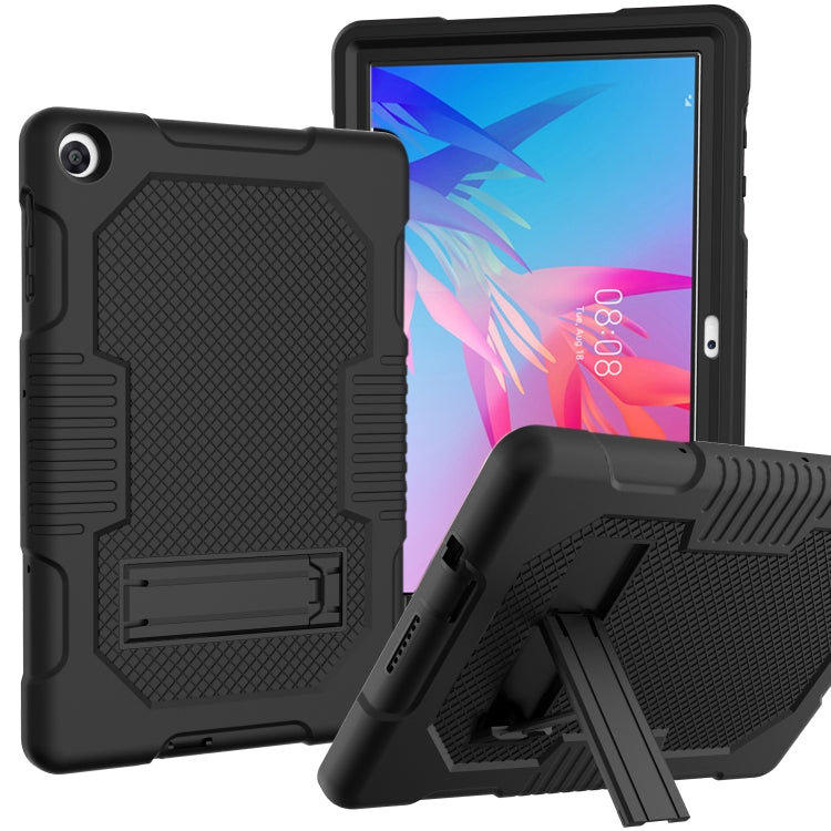 For Huawei MatePad T10 Contrast Color Robot Shockproof Silicone + PC Protective Case with Holder