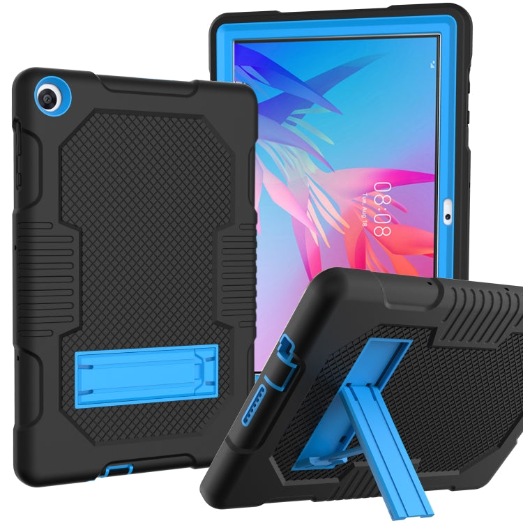 For Huawei MatePad T10 Contrast Color Robot Shockproof Silicone + PC Protective Case with Holder