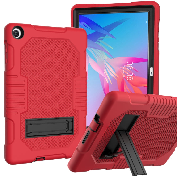 For Huawei MatePad T10 Contrast Color Robot Shockproof Silicone + PC Protective Case with Holder