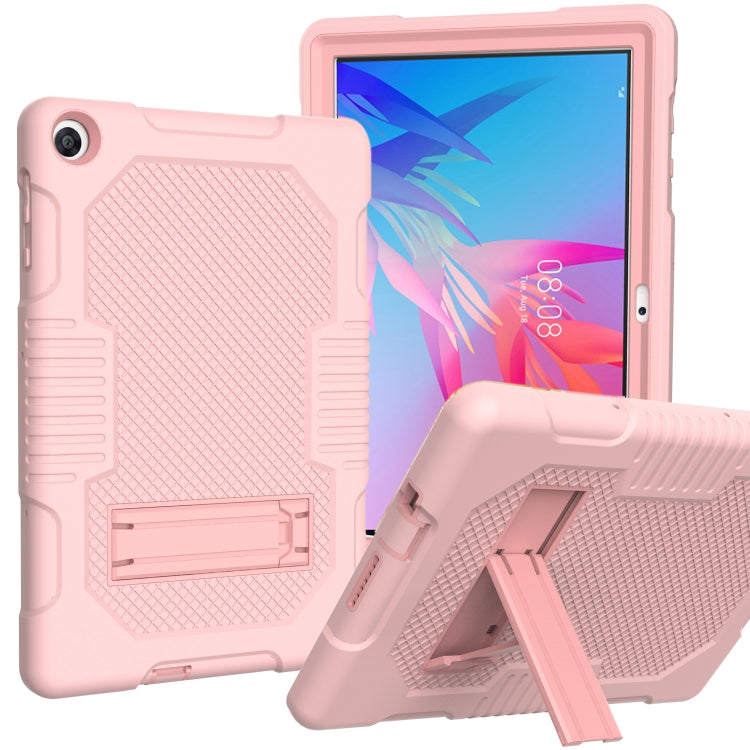 For Huawei MatePad T10 Contrast Color Robot Shockproof Silicone + PC Protective Case with Holder