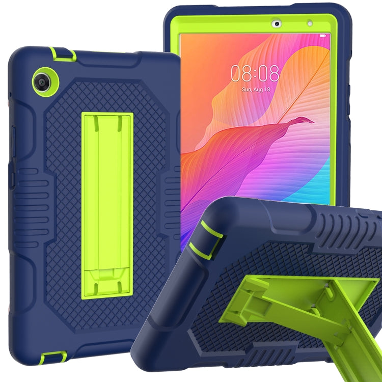 For Huawei MatePad T8 8.0(2020) Contrast Color Robot Shockproof Silicone + PC Protective Case with Holder