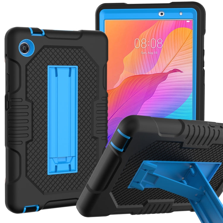 For Huawei MatePad T8 8.0(2020) Contrast Color Robot Shockproof Silicone + PC Protective Case with Holder