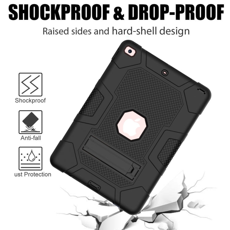For iPad 10.2 2021 / 2020 / 2019 Contrast Color Robot Shockproof Silicone + PC Protective Case with Holder