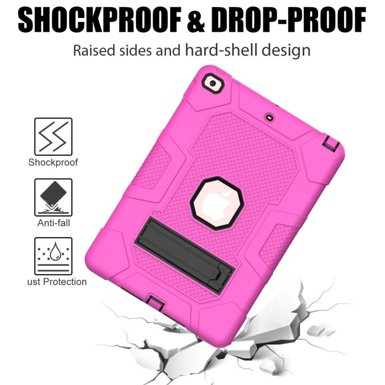 For iPad 10.2 2021 / 2020 / 2019 Contrast Color Robot Shockproof Silicone + PC Protective Case with Holder