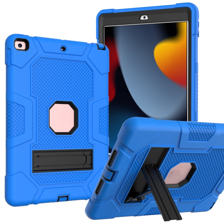 For iPad 10.2 2021 / 2020 / 2019 Contrast Color Robot Shockproof Silicone + PC Protective Case with Holder
